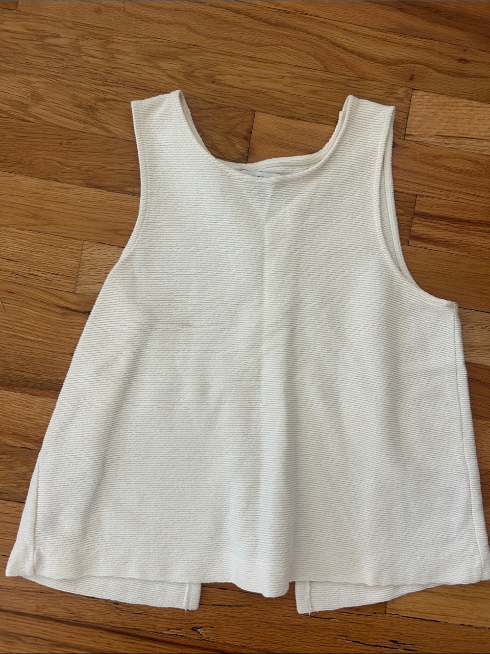 Madewell White Textured Knit Tank Top